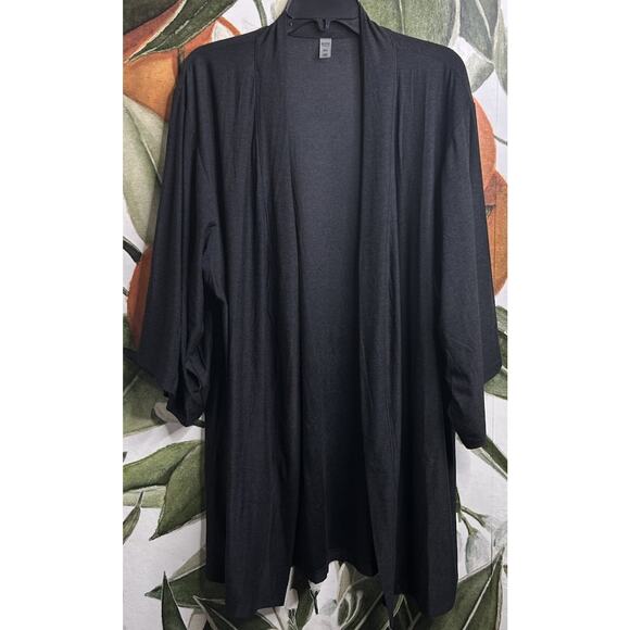 Beyond Yoga Medium Large Charcoal Gray Women’s Black Featherweight Comfort Robe - Picture 1 of 6